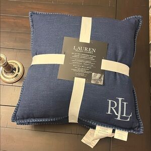 Ralph Lauren Set of 2 Indoor / Outdoor Pillows 20”x20” new blue